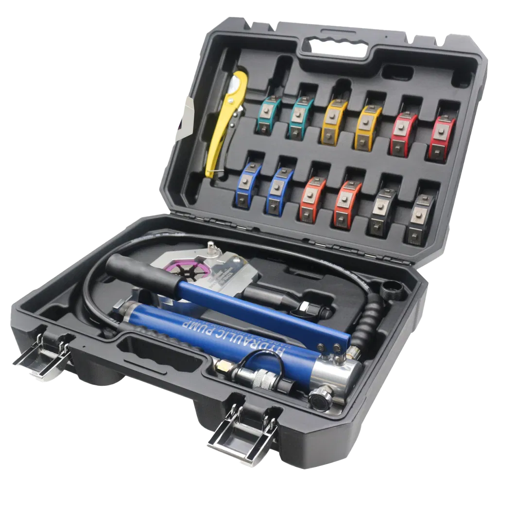 Igeelee Hose Crimper Kit Ig-7842b Repair Air Conditioner Pipes Hydraulic Hose Crimping Tool for Car Repair with Pump