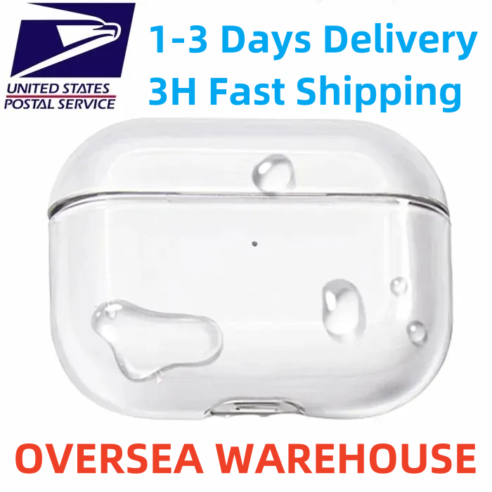 USA EU Warehouse For Apple AirPods Pro 2 3 4 Headphone Accessories Silicone Protective ANC Noise Cancellation Headphone Pro Max 2 Headphone Case