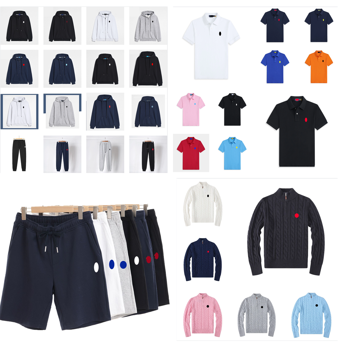 Tracksuits Designer polo shirt shorts Brand Mens Embroidery High Quality 1:1 Jacket Men&#039;s Fashion Hoodie Set Pure Cotton T-shirts