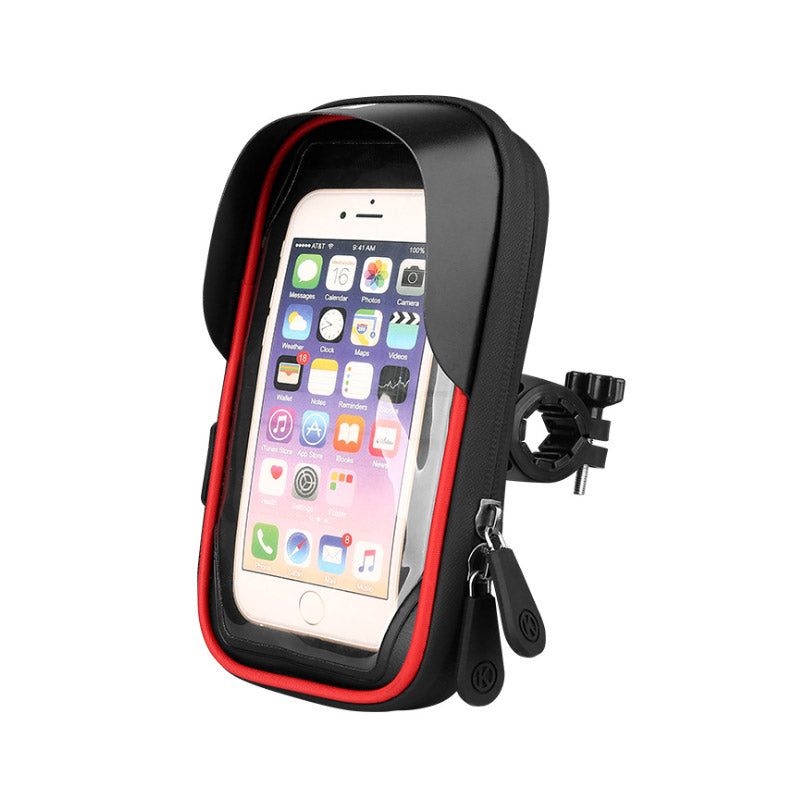 6.4 inch Waterproof Bicycle Phone Holder Stand Motorcycle Handlebar Mount Bag Cases Universal Bike Scooter Cell Phone Bracket