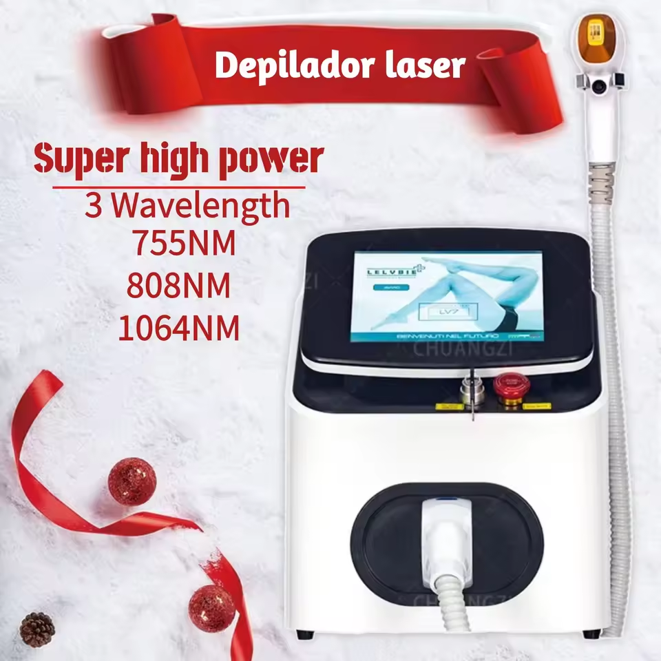 Laser Permanent Hair Remover 755 808 1064NM Diode Laser Hair Removal Machine Epilation Definitive Small Size