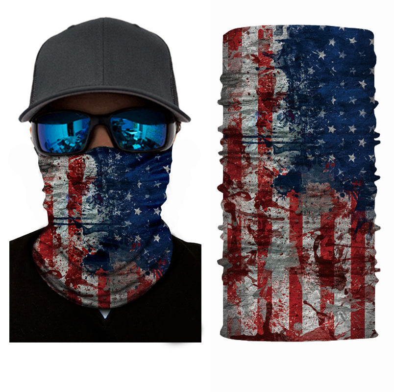 National Flag Magic Scarf Men Cycling Seamless Balaclava Head Scarves Outdoor Sports Headband Neck Warmer Bandanas Face Mesh