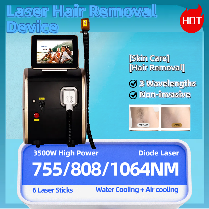 Powerful Diode Laser Hair Removal Machine Alexandrite Ice Platinum Laser Painless Permanent Hair Remover for Woman Laser Hair Removal And Skin rejuv