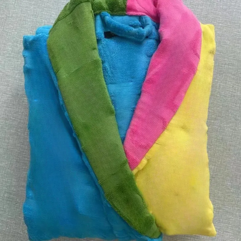 Men&#039;s sleepwear, men&#039;s and women&#039;s slanted neck, cotton soft and fluffy, designer brand retro bathrobe, suitable for both men and wom