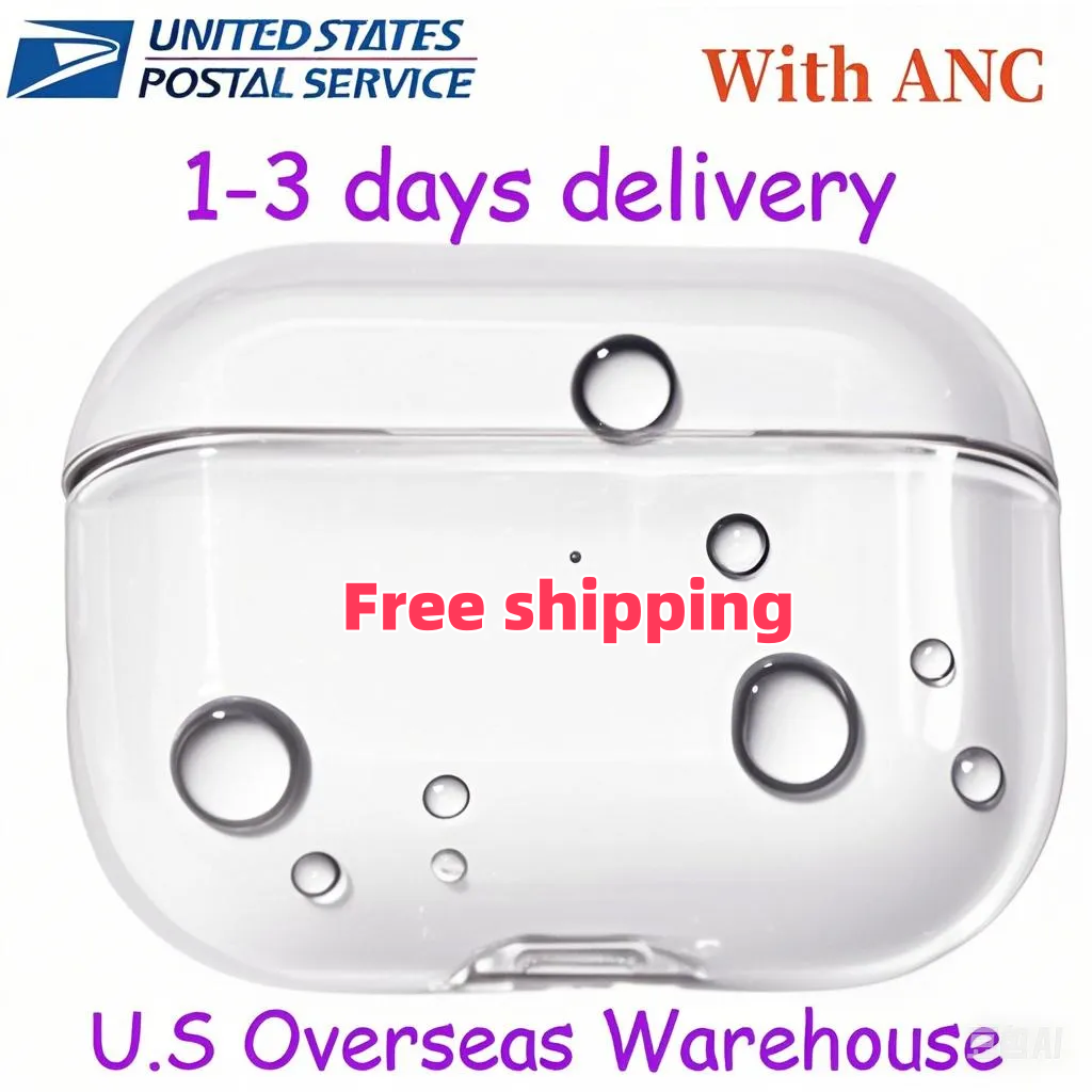 For New Pods 4 protective case Bluetooth Headphones with ANC Earbuds USB-C Pro 2 Active Noise Cancelling Wireless Headphones Spatial Audio Pods 3 Ty