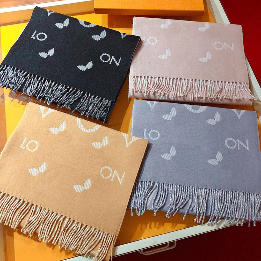 scarf designer scarf luxury scarf for women cashmere Stylish Cashmere Designer Scarf Full Letter Printed Scarves Soft Touch Warm Wraps With Tags Win
