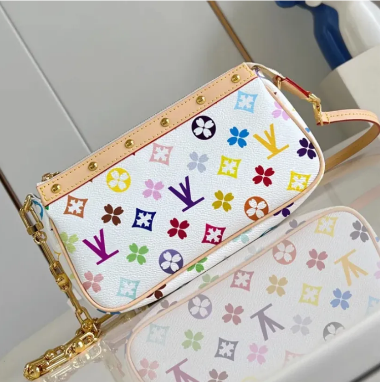 2025 Designer Bags MINI POCHETTE ACCESSOIRES bag Designer Vintage Women&#039;s CLUTCH Evening Shoulder Handbag Wrist Cross Body Bag Pouch Chain Wall