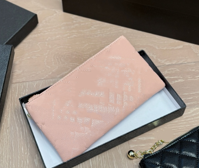 Designer - Women&#039;s Handbag Clutch Bags wallet paired with a high-quality caviar leather multi-functional small wallet and card holder Dimension