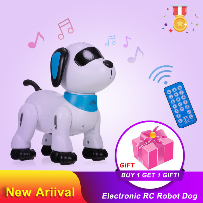 Electronics RobotsLE NENG K21 Electronic Robot Dog Stunt Dog Remote Control Robot Dog Toy Voice Control Music Dancing Toy for Ki
