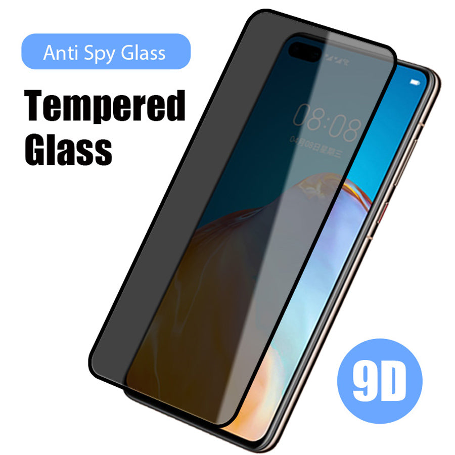 Cell Phone Screen Protectors 9D Full Cover Anti Spy Tempered Screen Glass For Huawei Y8P Y9 Y9S Y9A 2019 Privacy Tempered Glass For