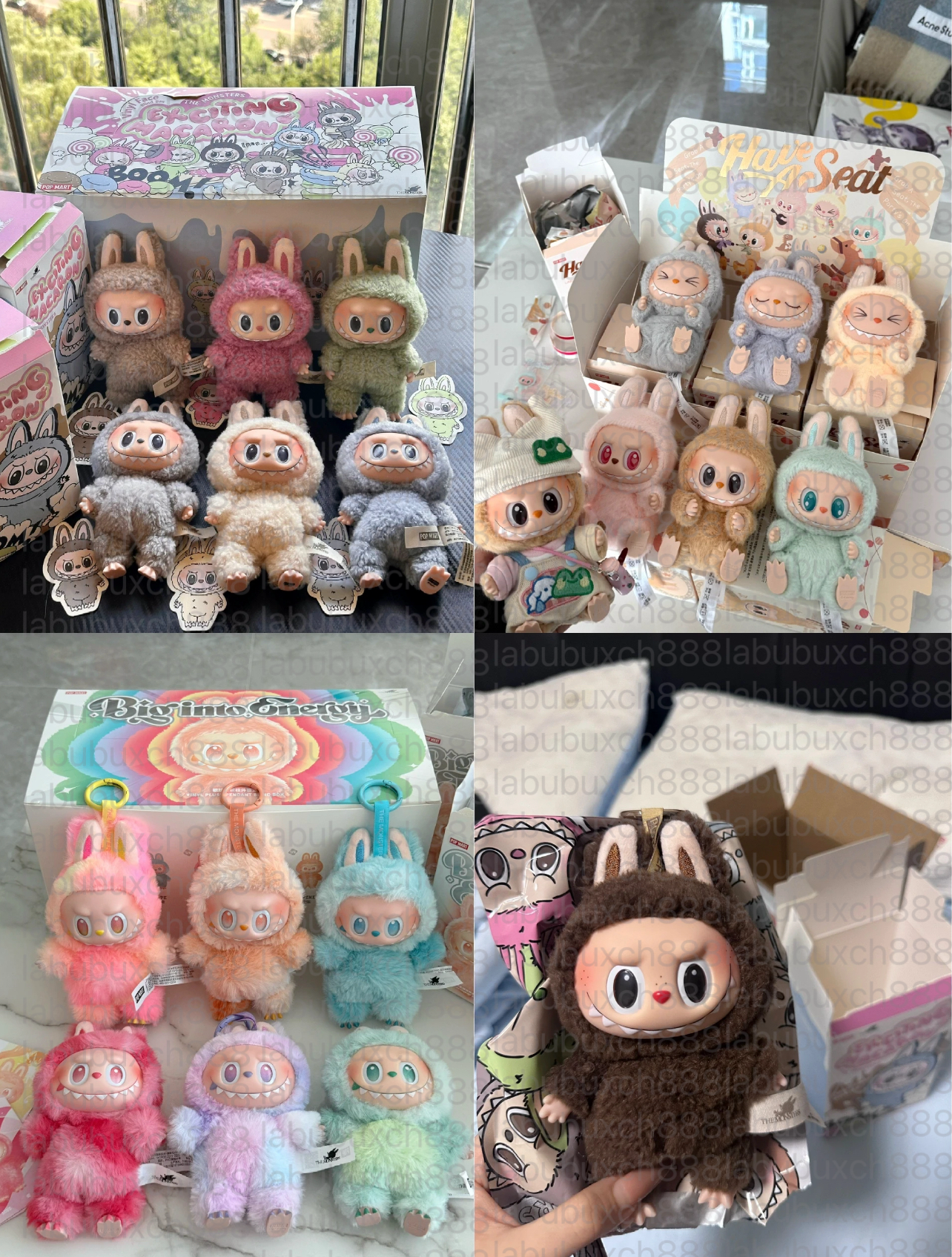 labubu doll V1 V2 V3 Kawaii Labubu Plush Toys Monsters Big Into Energy SeriesBlind Box Kawaii Figure Face doll clothesDoll Keychain Decor Gift blind