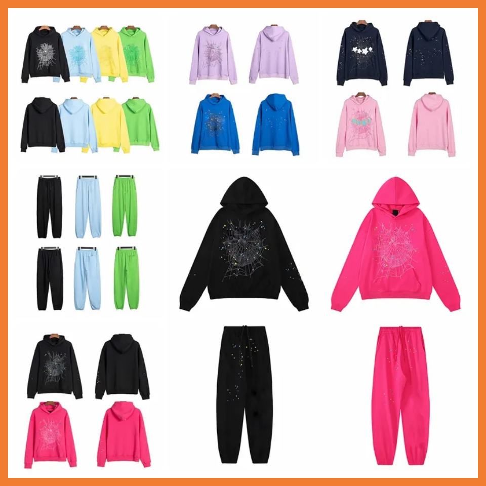 Top quality spiders hoodie Fashion Young Thug 55555 Pant Men Women Spider Tracksuit Net Sweatshirt Trend Designer Sweatshirts Pullovers 2f3