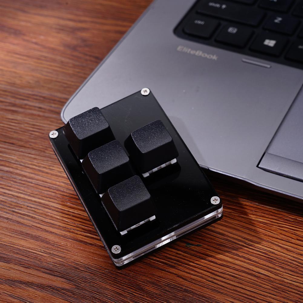 Black 4-key Mini Keyboard Up-Down-Left-Right WASD Axis Mechanical Gaming Keypad Customizable Shortcut Key Game keyboard shortcut