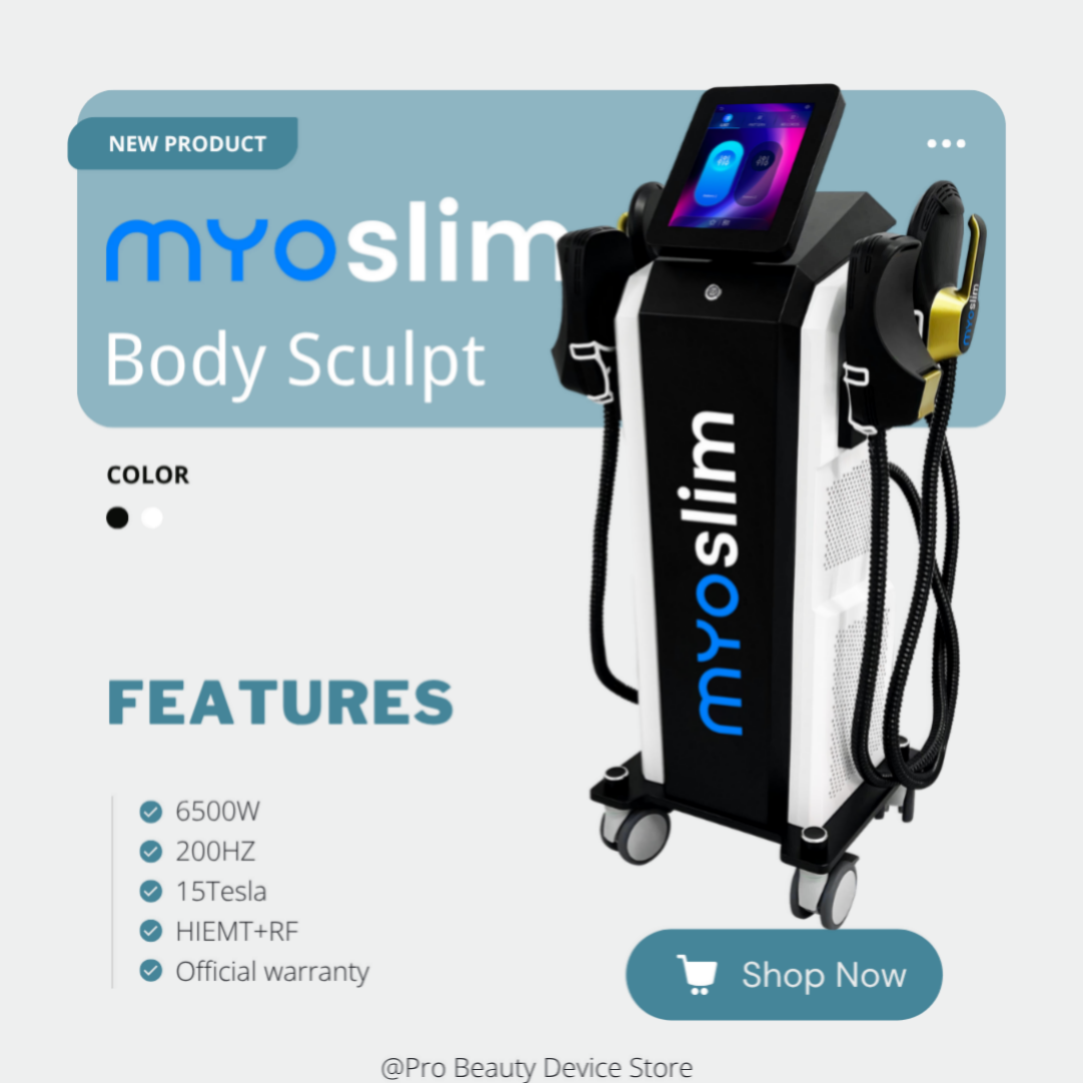 Myoslim EMS RF Body Shaping Machine 6500W Electrical Muscle Stimulation Therapy Device for Fat Management and Firming