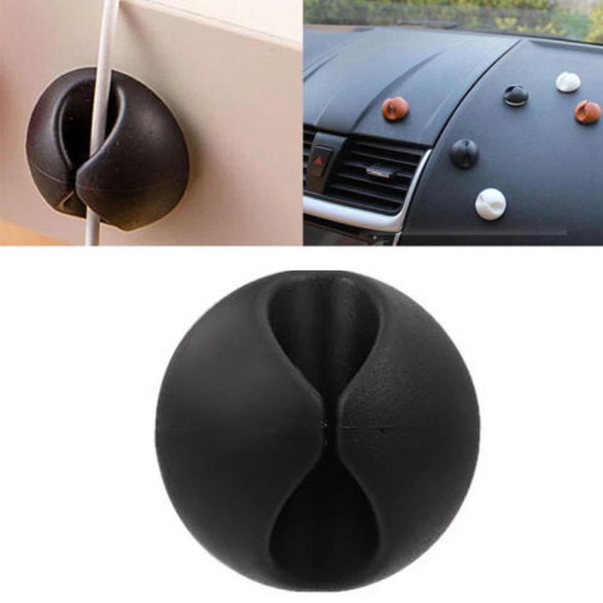 Car Windshield USB Cable Sticky Clip Wire Cord Holder Desk Self-adhesive