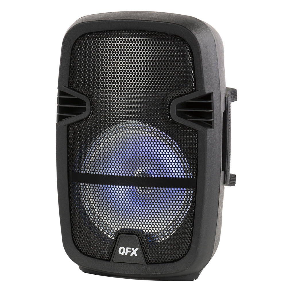 QFX PBX-8074 8-in Portable Party Bluetooth Loudspeaker with Microphone Remote karaoke speaker