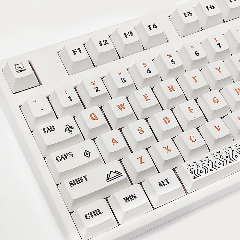 138 Keys-Set White Keycaps Cherry Profile PBT SYE-SUB Keycap for MX Switche DIY Custom Mechanical Gaming Keyboard Caps