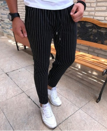 2018 Cross-Border Foreign Trade Hot Mens Striped Casual Leggings