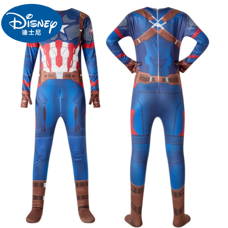 Disney Halloween Avengers Captain America Marvel Superhero Cosplay Costume Bodysuit childrens designer clothe designer kid clothe kid designer cloth