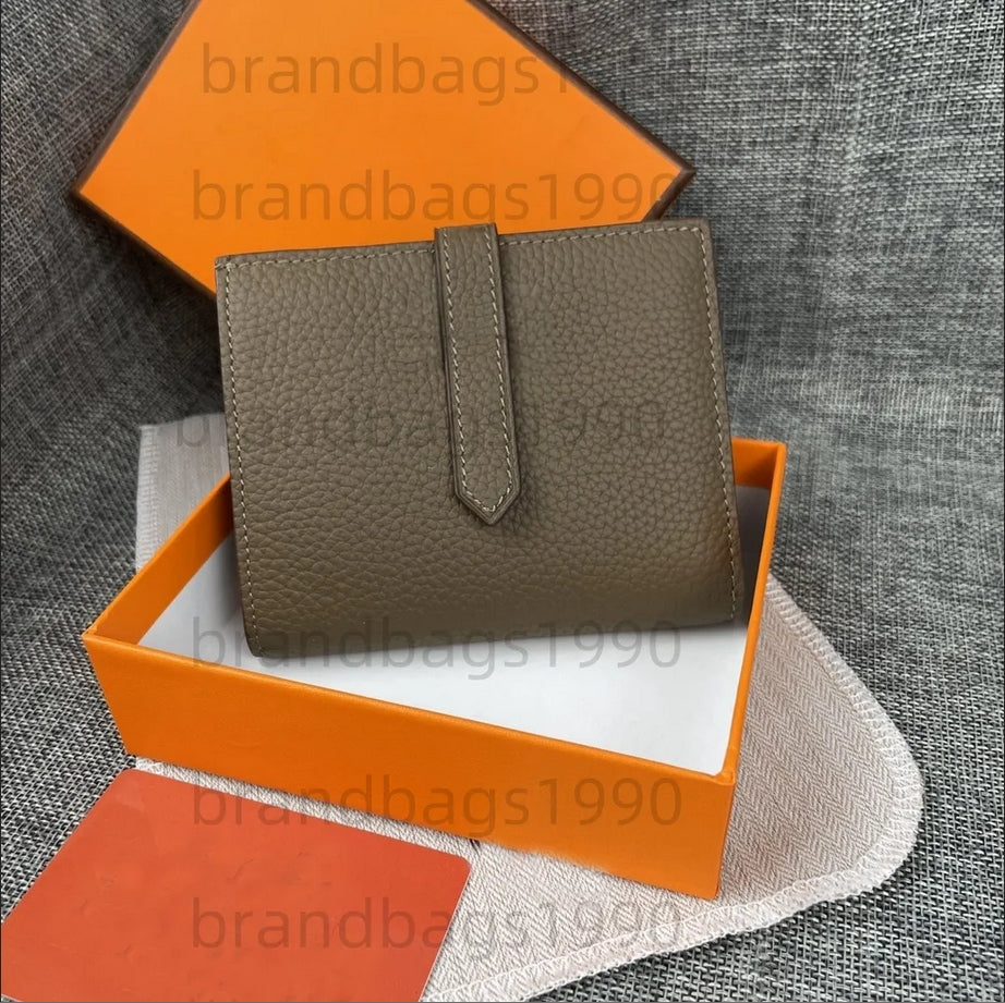 Top quality Women Purse Soft Togo Leather Cowskin Short Wallets Women Card holders Fashion Bags With Serial Number dust bag box