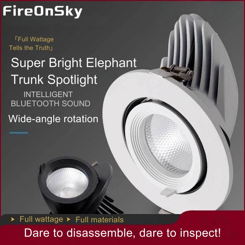 led, adjustable ceiling spotlight, 360-degree rotation, telescopic, high color rendering, clothing store elephant trunk light, embedded 18-BL