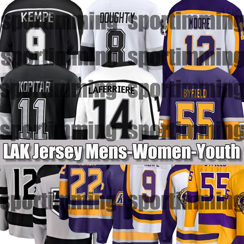 #64 Greentree Jersey LA Kings jersey Anze Kopitar Kevin Fiala Adrian Kempe Quinton Byfield Hockey Jerseys
