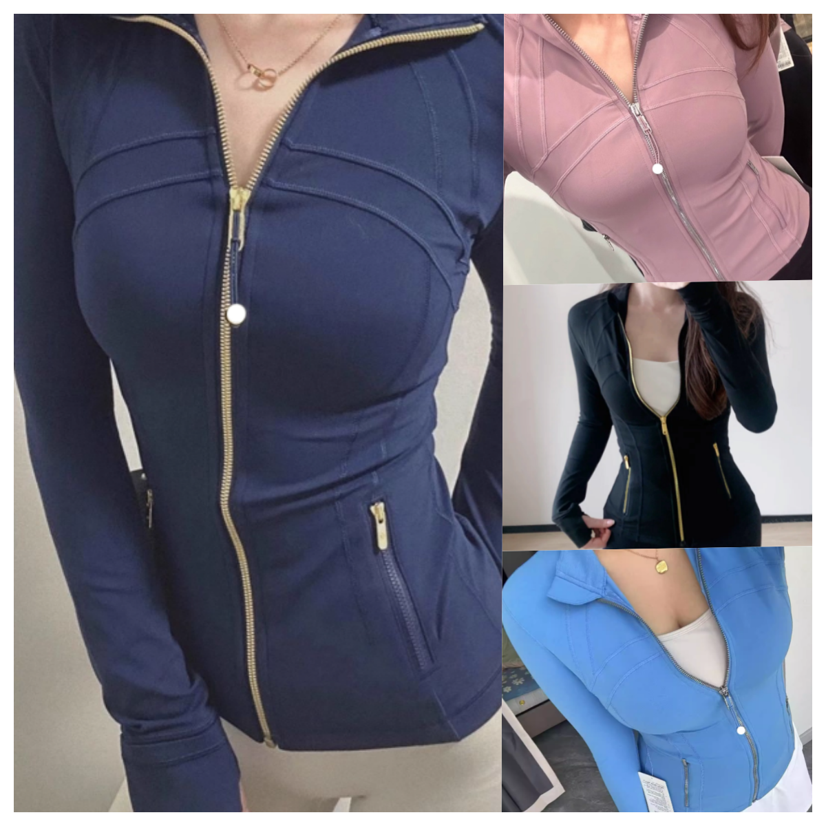 Womens Yoga Jacket Workout Sport Coat Fitness Jackets Sport Quick Activewear Top Solid Zip Up Sweatshirt Sportwear Women Yoga set jackets