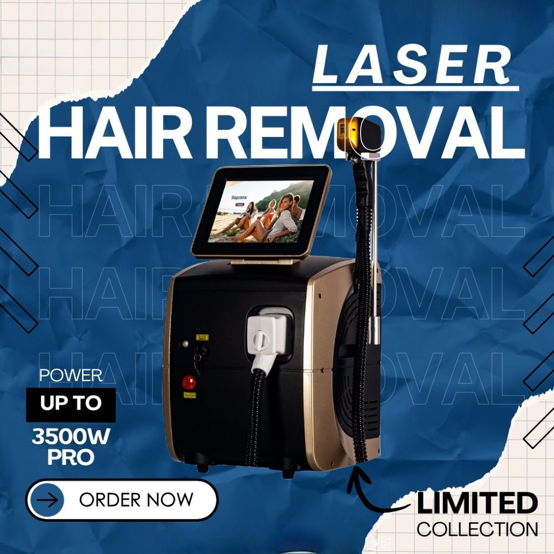 Professional Diode Laser Hair Removal Machine Ice Titanium Technology For 755nm 808nm 1064nm 3 Wavelength Painless Full Body Hair Removal