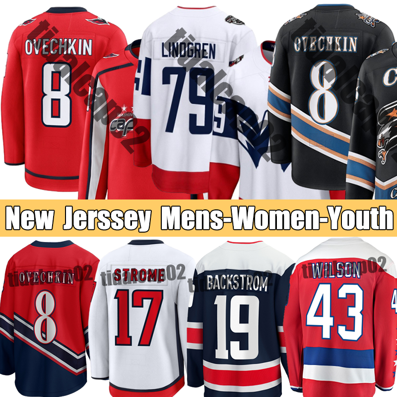 Hockey Jerseys Capitals Jersey Alex Ovechkin Jersey Strome T.J. Oshie Lindgren Thompson Tom Wilson Backstrom Charlie Logan Nicklas Jaromir Jagr Wash