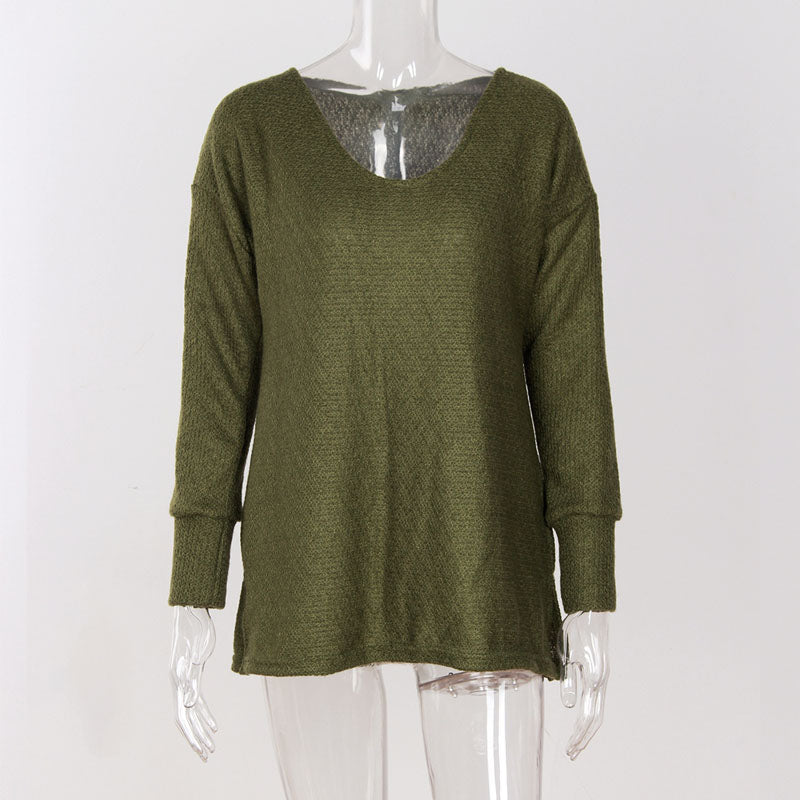 Blackday V-Neck Knitting Sweaters Autumn Women Pullovers 2021 Casual Loose Sweater Tops Winter Femme Oversized Solid Long Shirts