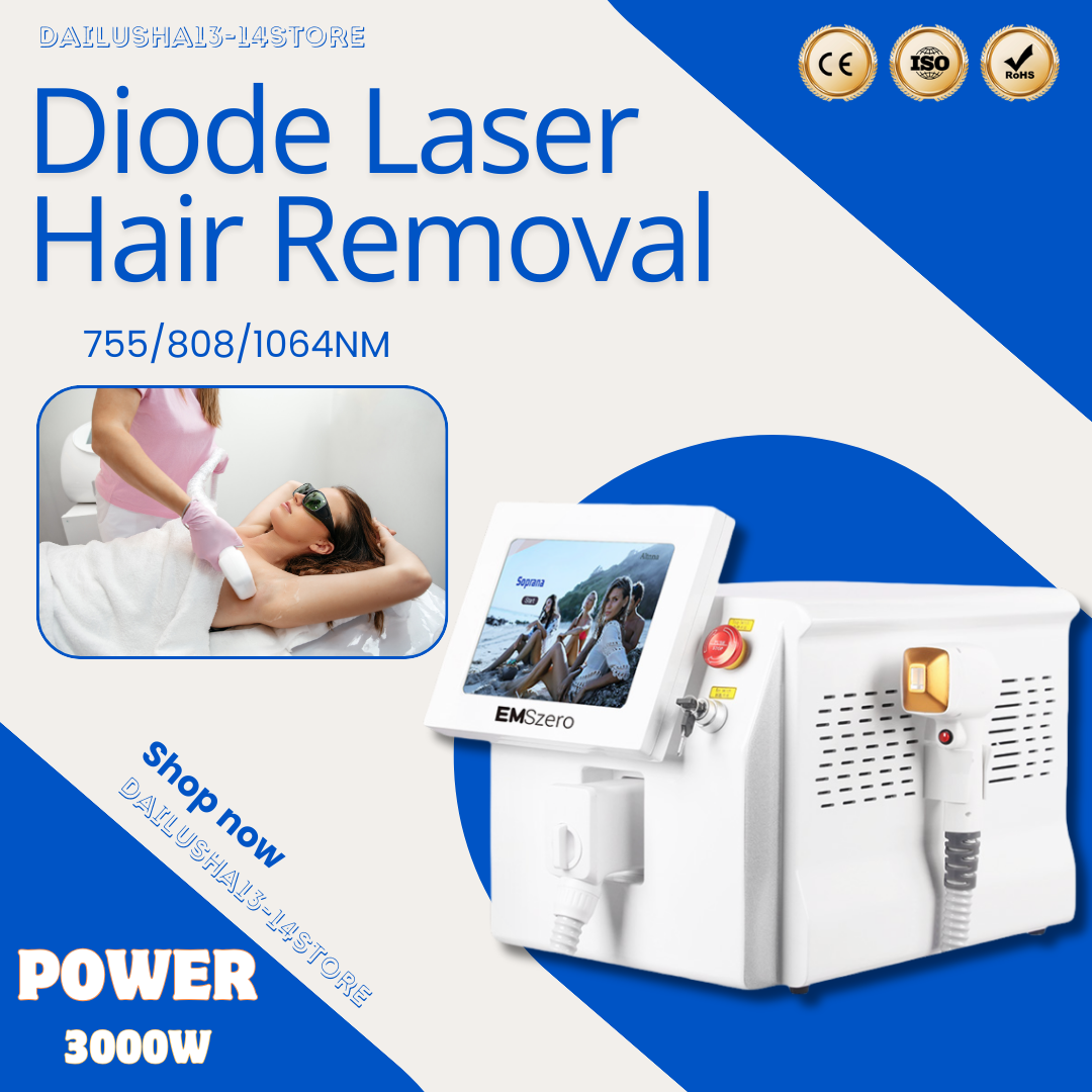 Factory Price 3000W Laser Ice Platinum Triple Wavelength 755 808 1064 Ice Diode Laser effective Hair Removal Machine