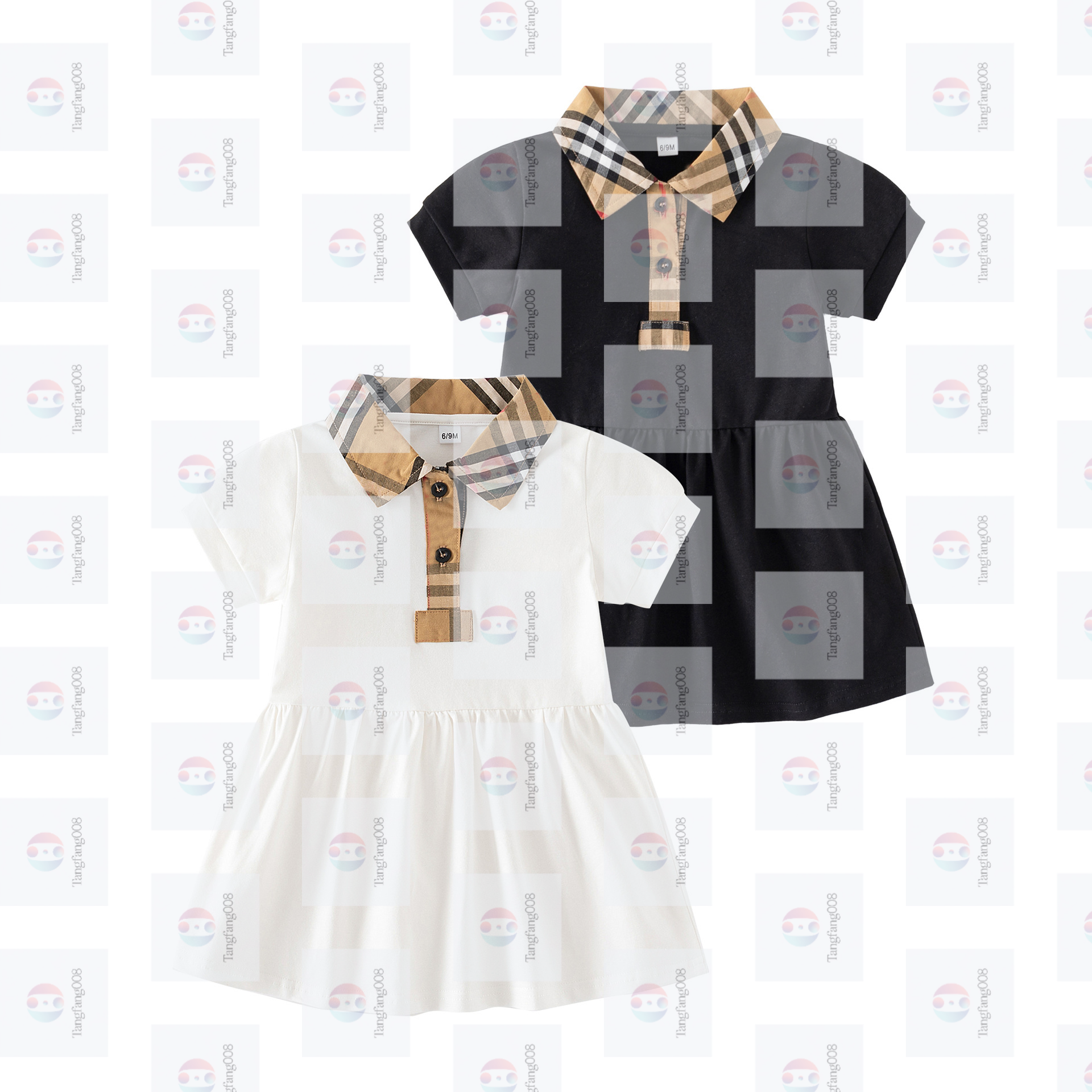 Girls&#039; & Toddlers&#039; Casual Clothing Collection Lapel & Single-Breasted Romper Jumpsuits, Dresses, and Onesies for Infants & Kids