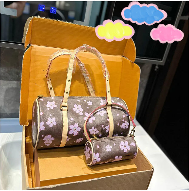 Sakura women Crossbody Bags Messenger Purse Flower Luxurys Designers Bags Handbag Wallets Bag Card Holder pouch Laptop Bag with Coins Bag 30CM