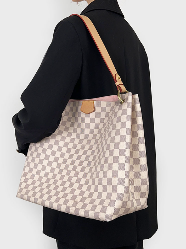 Tote bag GRACEFUL designer bag Genuine leather shopping bags clutch handbag luxury brand logo shoulder bag crossbody package wallet N44044