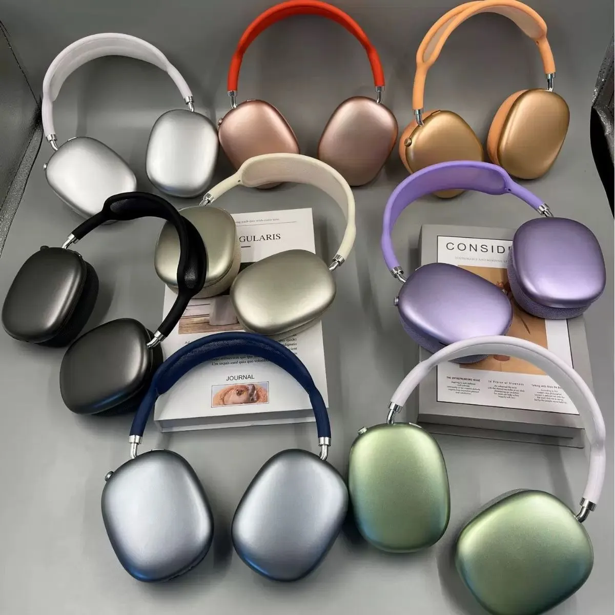 P9 Pro Max pro max air podsmax bluetooth headphones Wireless Bluetooth black red purple magnetic headphone ear cushions