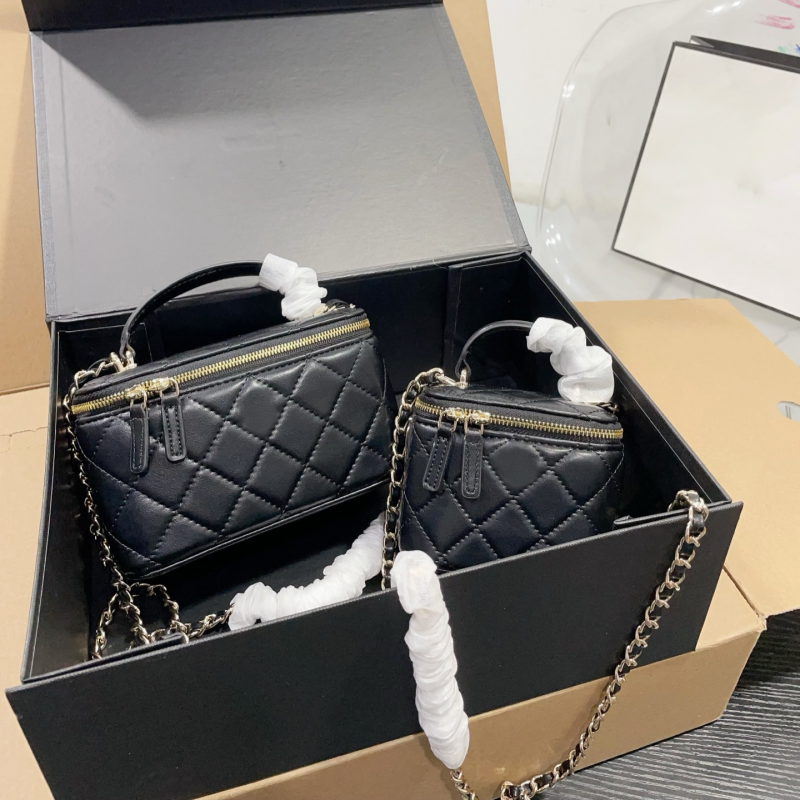 Luxury Designer bag Women Vanity Sheepskin Makeup Box Cases Lady Crossbody Shoulder Bags Mini Purse Lipstick Cosmetic bag Handbag Wallet