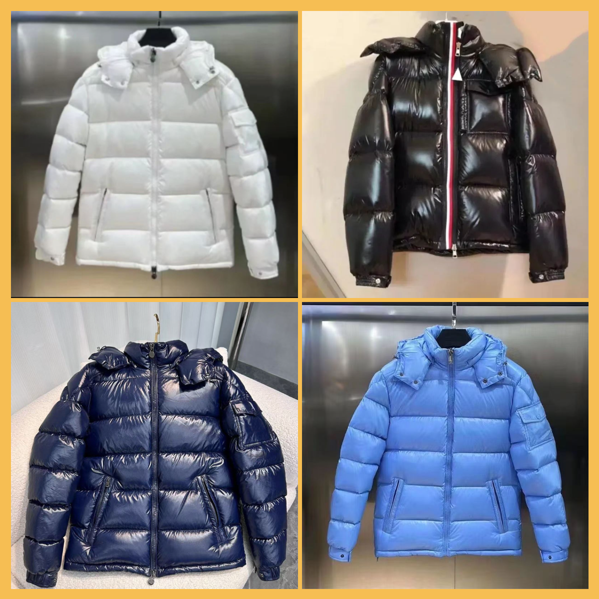 winter jacket mens jacket The logo supports FNC arm scan puffer jacket correct version Round Zipper Grey Interior jacket Glossy surface waterproof m