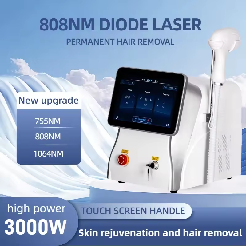 Body Hair Removal Machine Laser Diode Ice Portable 808 755 1064NM Professional Titanium Alexandrite Device 3 Wavelength