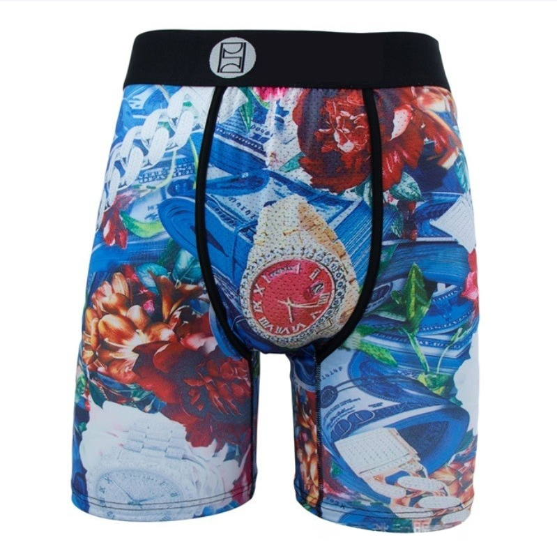 P & S & D Underpants trendy brand graphic print Men&#039;s Underwear American sport style quick-dry material for running fitness boxing Fashion exte