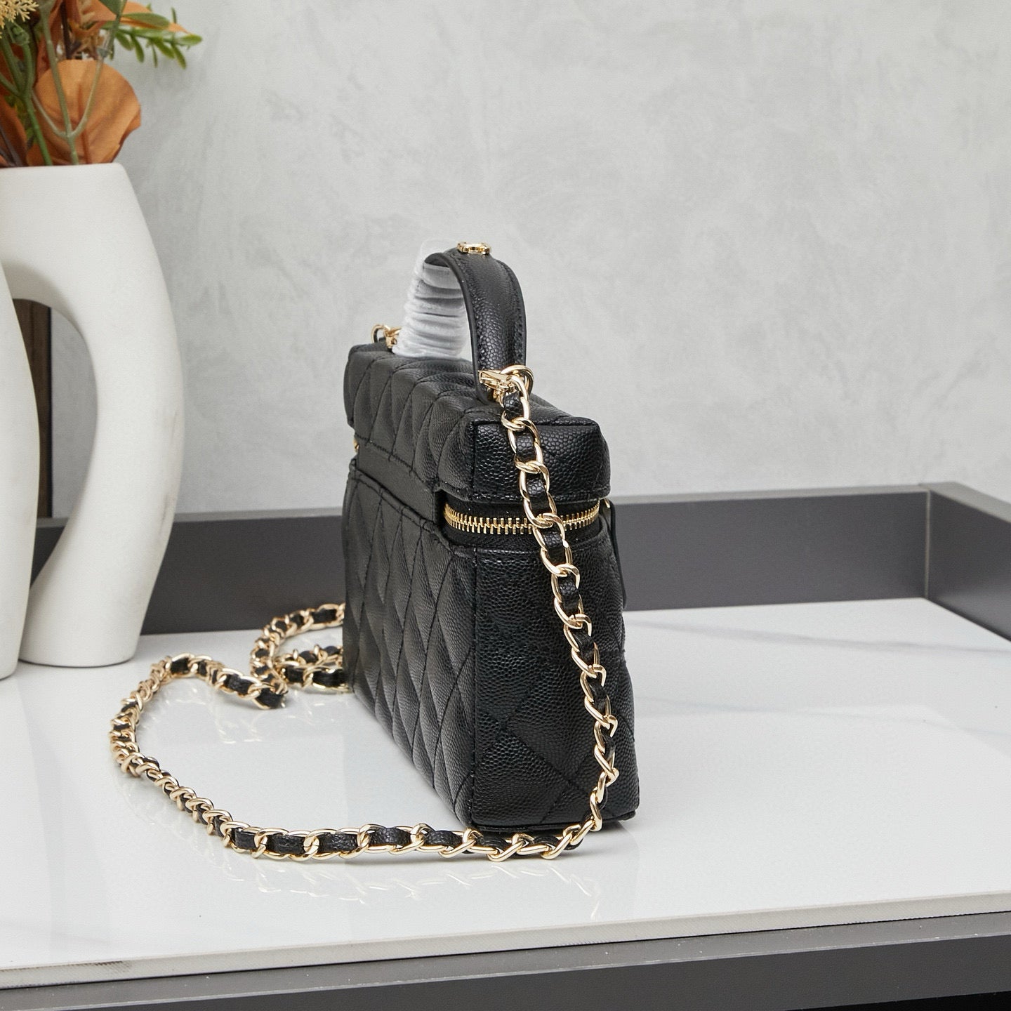 Luxury genuine leather women&#039;s bag 2025 new style handbag shoulder strap crossbody bag caviar leather luxury brand Valentine&#039;s Day gift