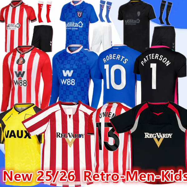 2025 2026 spots SUNDERLAND Retro 25 26 yellow Soccer Jersey STEWART SIMMS ROBERTS AMAD WHITEHEID CLARKE DAJAKU EMBLETON 92 93 94 05 06 Football Shir