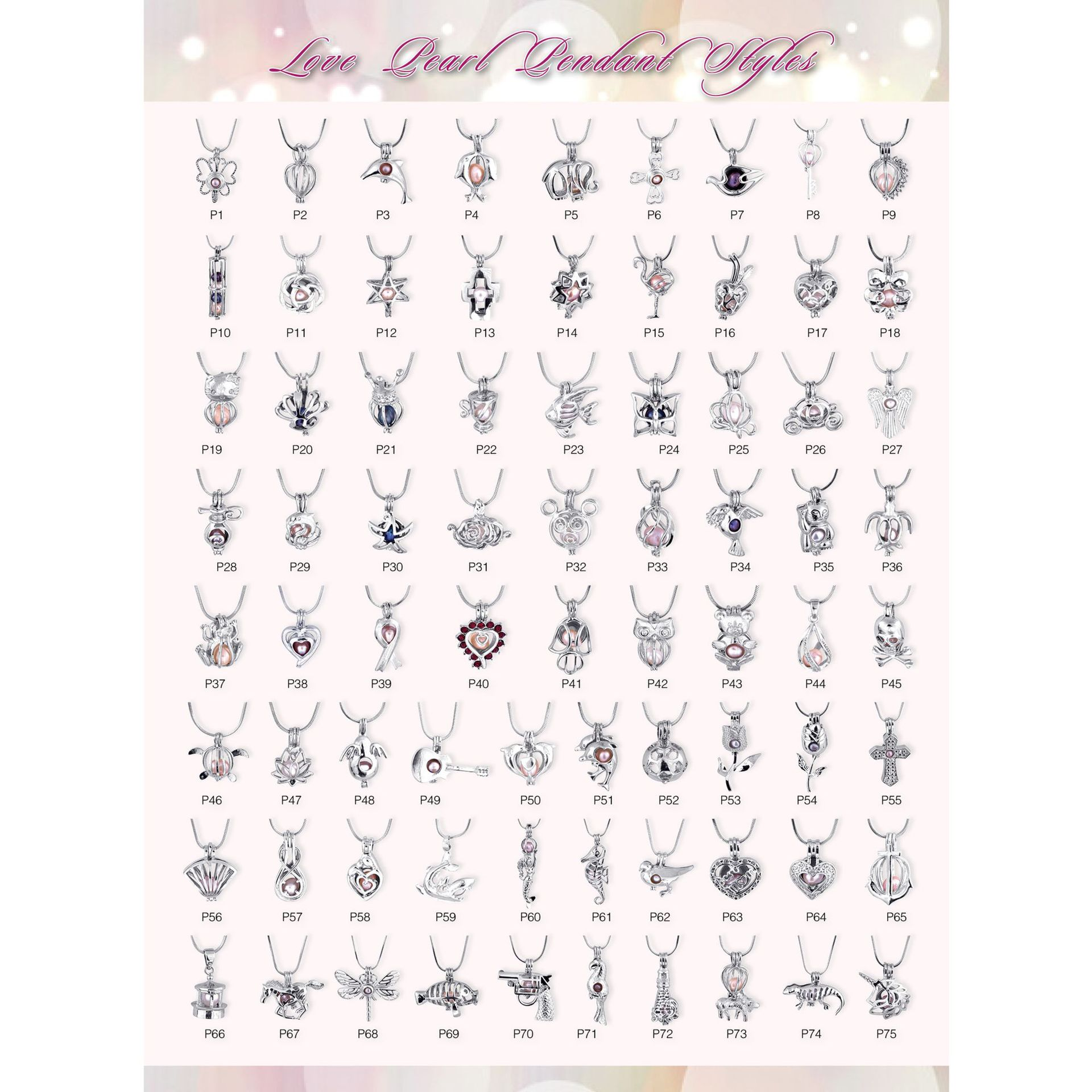 Mix Style 18K Gold Plated Pearl Cages Pendants Oyster Lockets DIY Wish Love Pendant Necklaces Lady Girl Good Gift