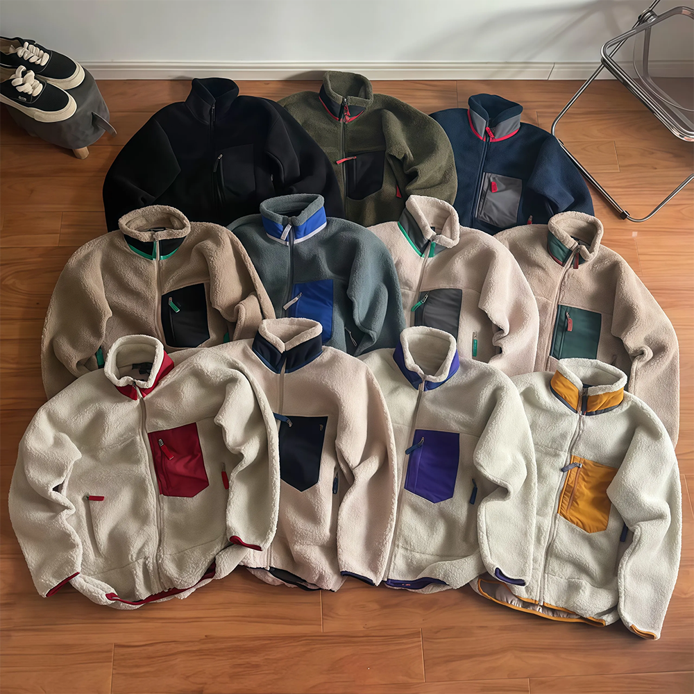 Designer Fleece Jacket Mens Jackets Thick Warm Down Classic Retro Antumn Winter Couple Models Lamb Cashmere Luxury Outerwear Coats Couple Winter Str