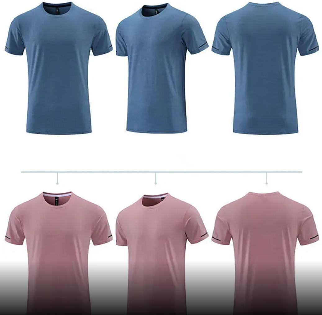 R661 Men Yoga Outfit Gym T shirt Exercise & Fitness Wear Sportwear Trainning Basketball Running Ice Silk Shirts Outdoor Tops Short Sleeve Elastic Br