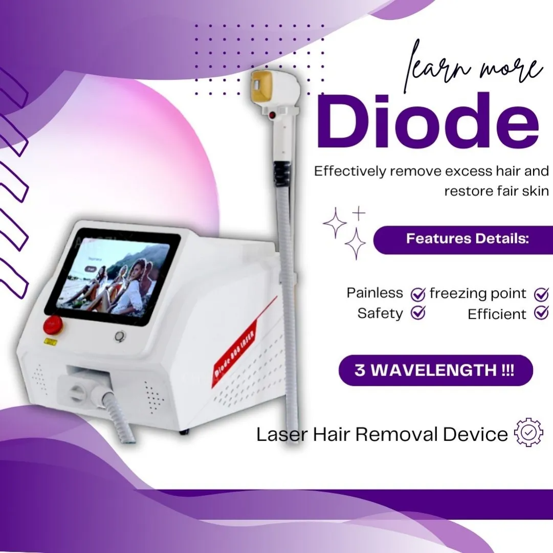 Professional Diode Laser Hair Removal Device For Fast Hair Reduction Cosmetic Laser Machine For Beauty Equipment Suppliers