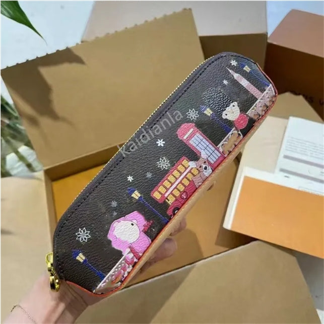 Makeup Brush Bags Designer Pouch Cosmetic Bag pencil case Women purse Designers Cases Make Up Lady Travel-Bags Clutch Handbags Purses with box