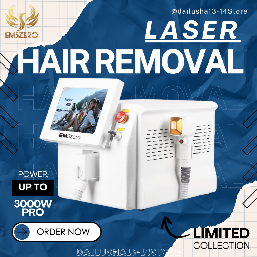 Professional Diode Laser Hair Removal Machine 3 wavelengths Cooling Head Painless Laser Epilator Face Body Hair Removal