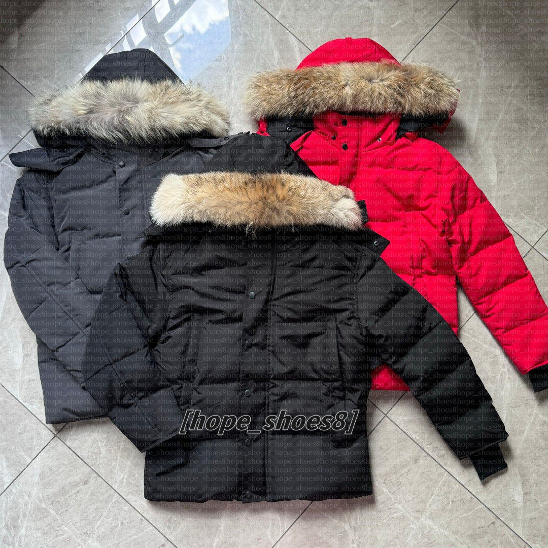 Winter Men Down Jackets canada jacket goosecoat mens Real Coyote Fur Designer Homme Puffer Outdoor Windbreaker Outerwear Hooded Manteau Coat Hiver P