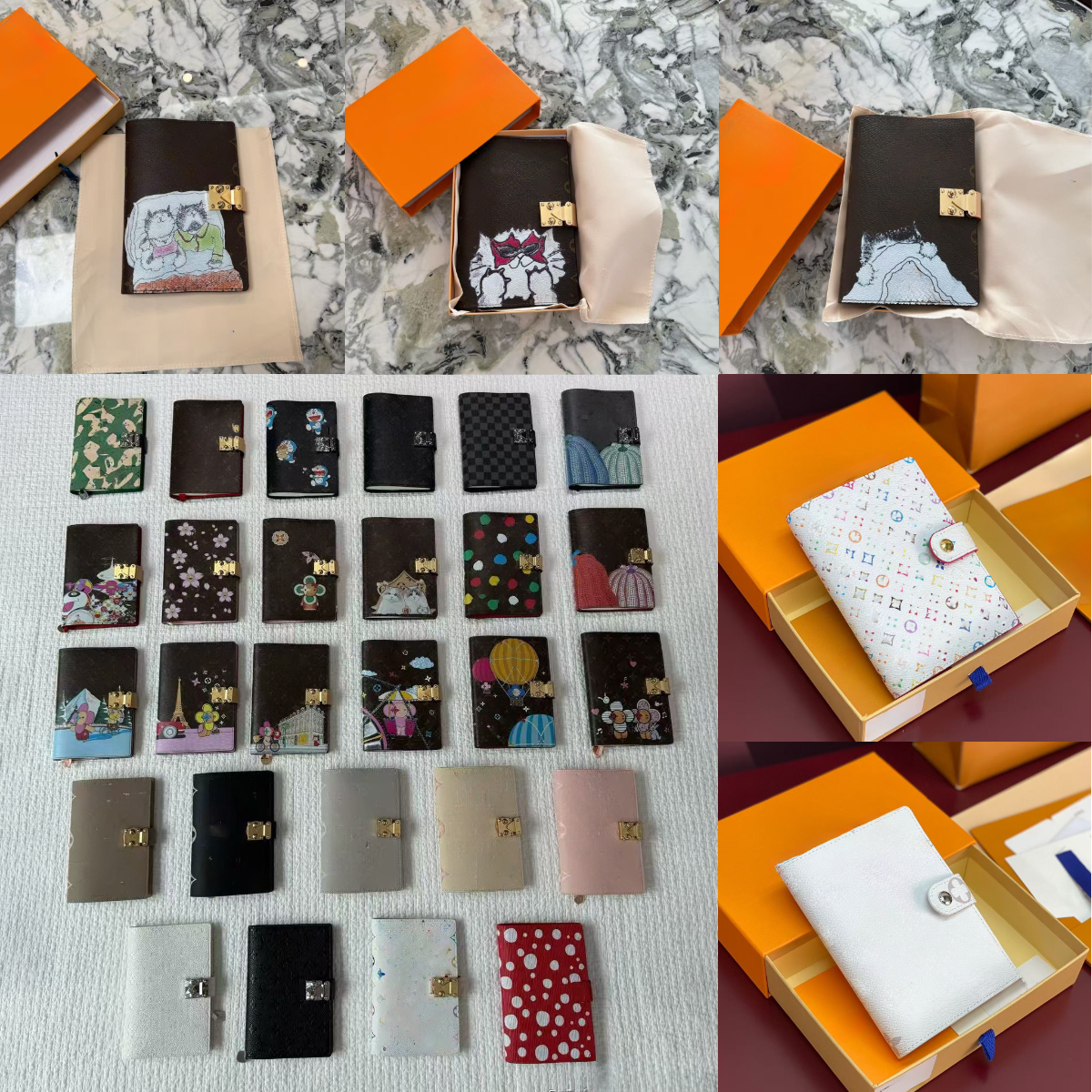 Designer Notebook Jane Grace Cat Desk Agenda Cover Credit Card Case Men Women Cartoon Notebook Diary Work Meeting Calendar Luxury Handbooks Passport