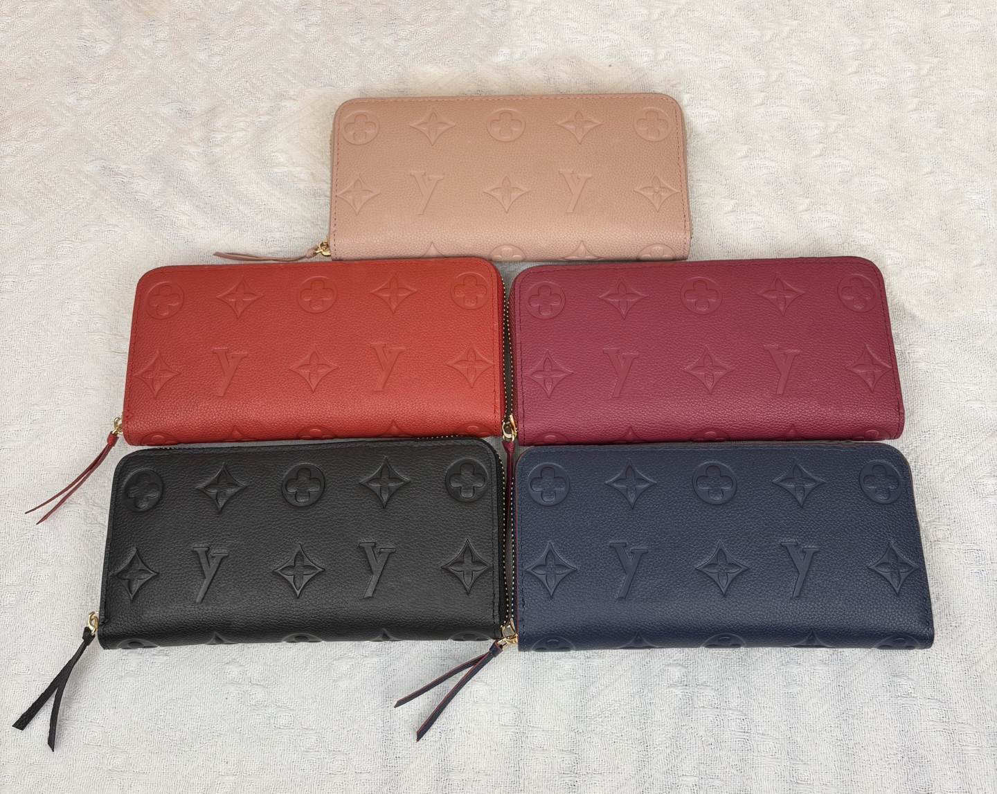 Womens Designer Zippy Wallets Luxurys Long Purse Premium Quality Classic Flowers & Letters Card Holder Fashion Embossed Small Clutch With Box-Dust b